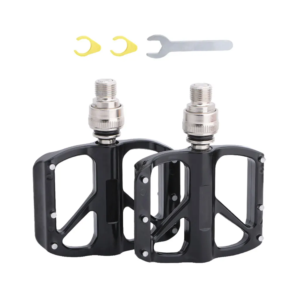 

Bike Pedal Non-slippery Wear-resistance Cycling Parts Bearing Structure Anti-slip Fixing Nails Metal Pedals Foodboard