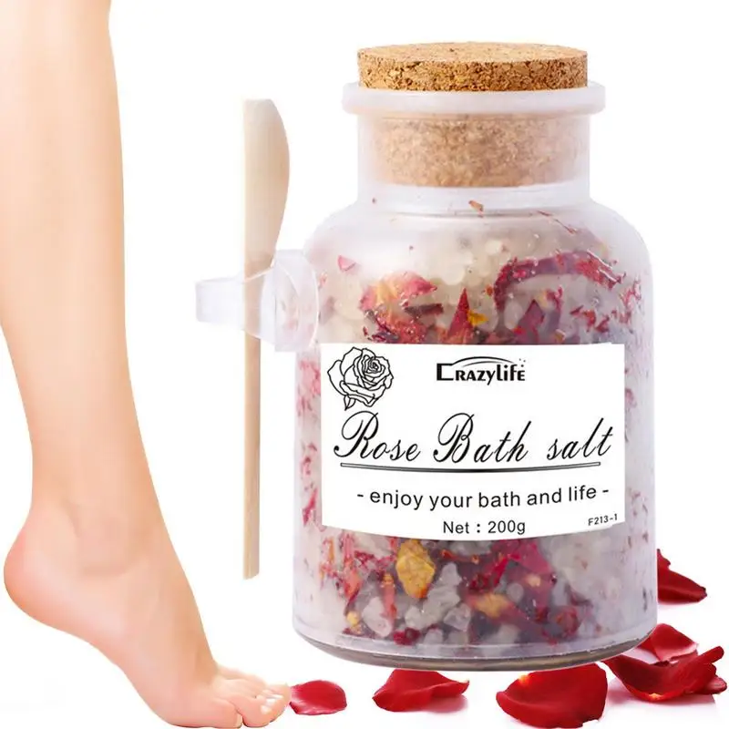 

Скраб для тела с лепестками роз, увлажняющее эфирное масло, соли для ванны, скраб для тела с лавандой, соли для ванны с ромашкой, скраб для тела, 200 г