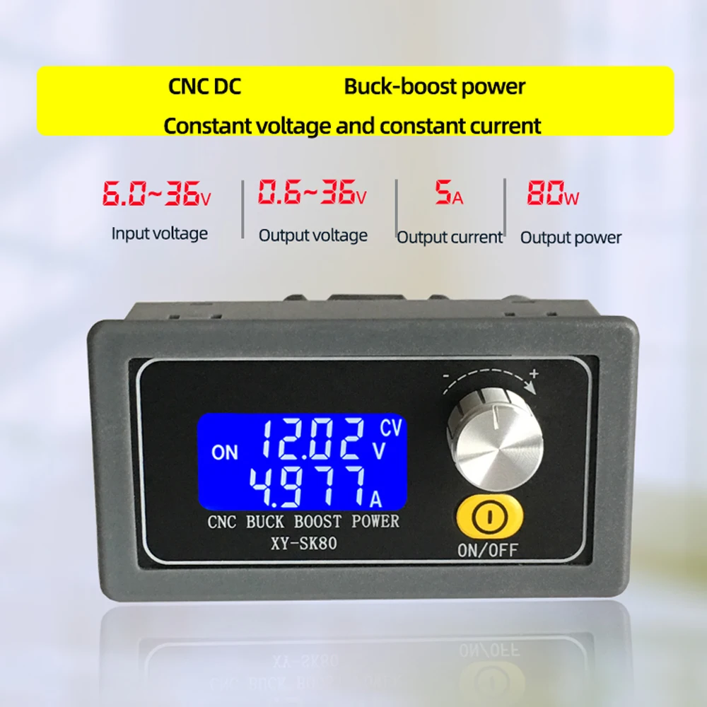 XY-SK80 конвертер 80W Step-Up/Down плата питания DC-DC до 0 6-36V Регулируемый блок