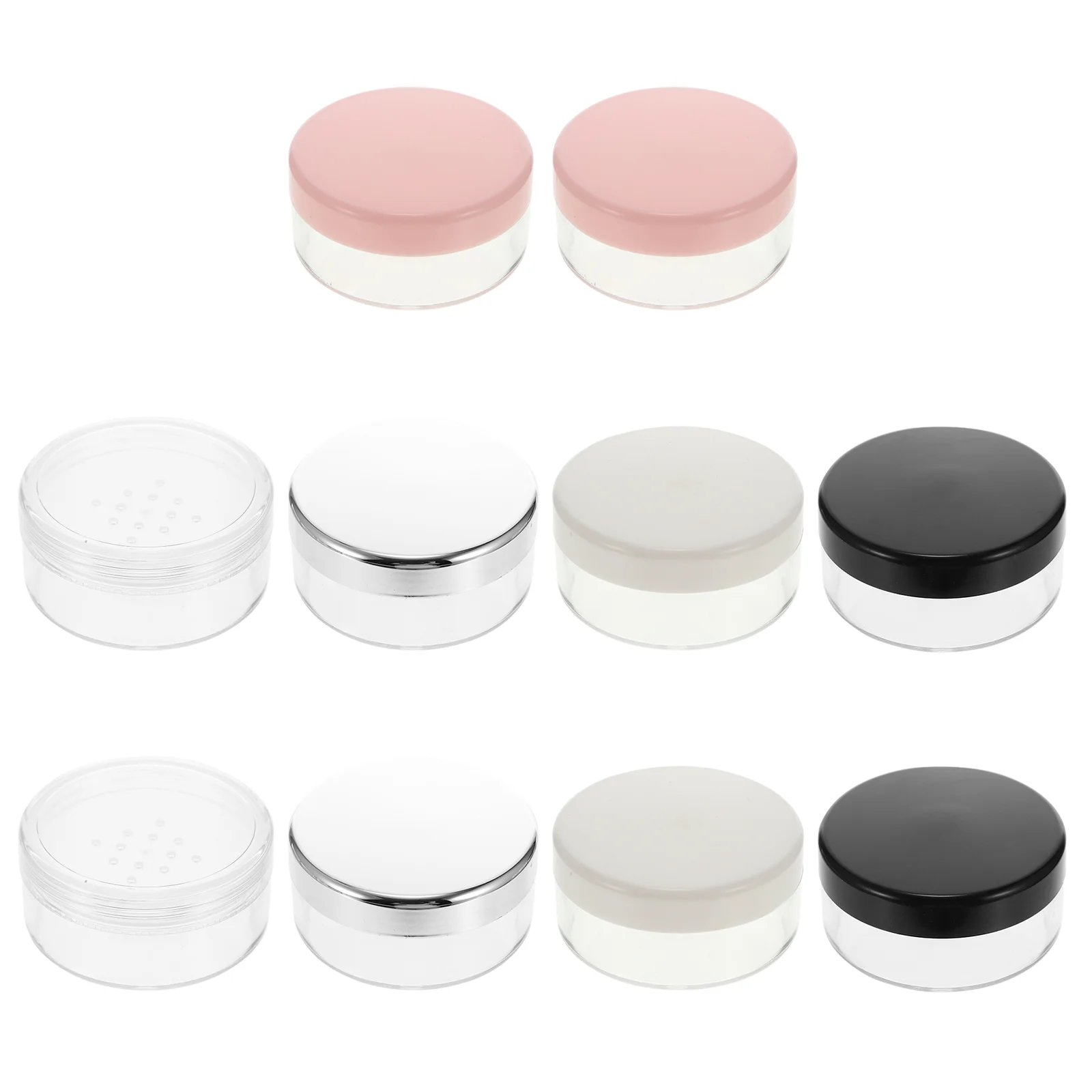 

10pcs Durable Stylish Helpful Safe Powder Containers Loose Powder Cases for