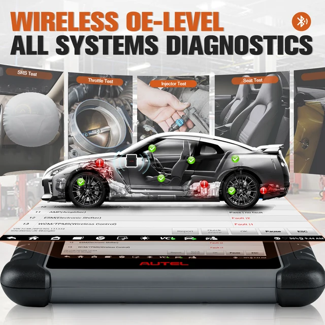 2025Newest Autel MaxiPRO MP808BT Pro OBD2 Scanner Car Diagnostic Tool ECU Coding 30+ Services Active Test PK MP808 S MP808BT 5
