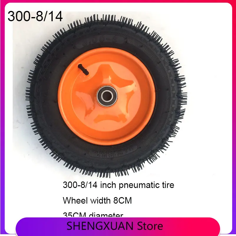 

300-8 пневматическая шина 14-дюймовая резиновая колесная тележка tiger tire shock absorber silent tire 3,00-8 tyre