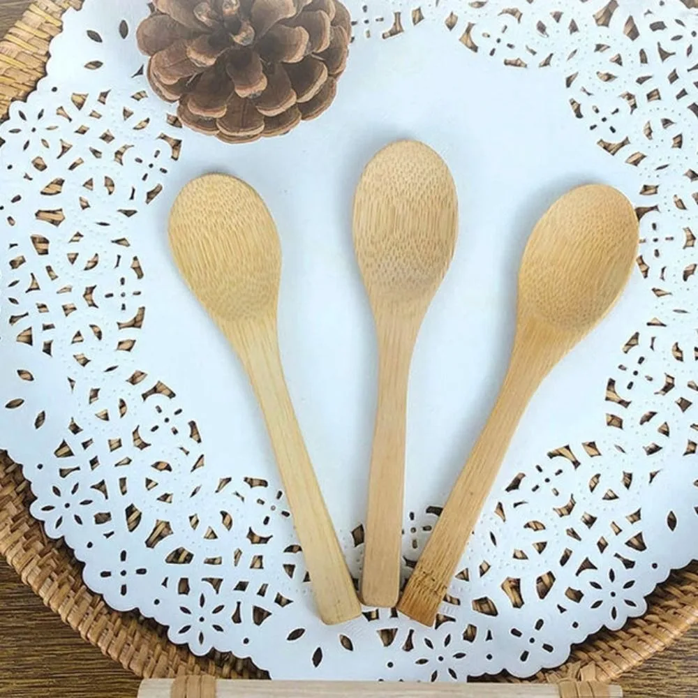 Японская стильная прочная ложка деревянного цвета натуральные материалы йогурт