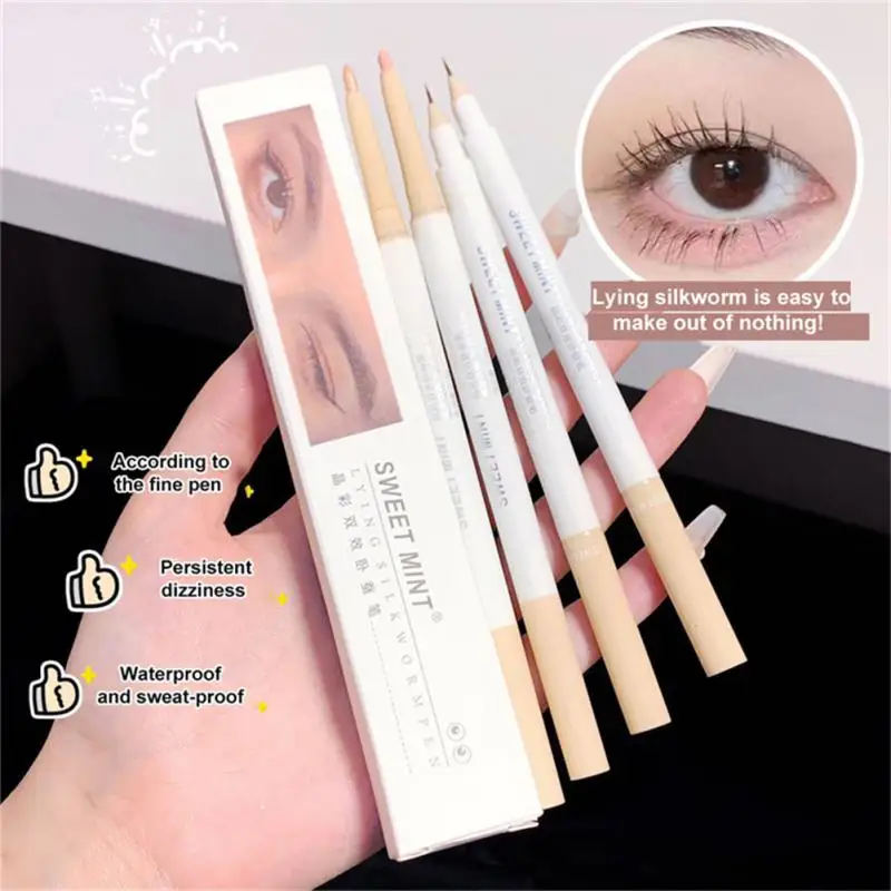 

Diamond Glitter Eyeshadow Liner Pencil Eyeliner Pencil Highlighter Pen Double Head Highlight Eyeliner Sparkling Eyes 5 Colors