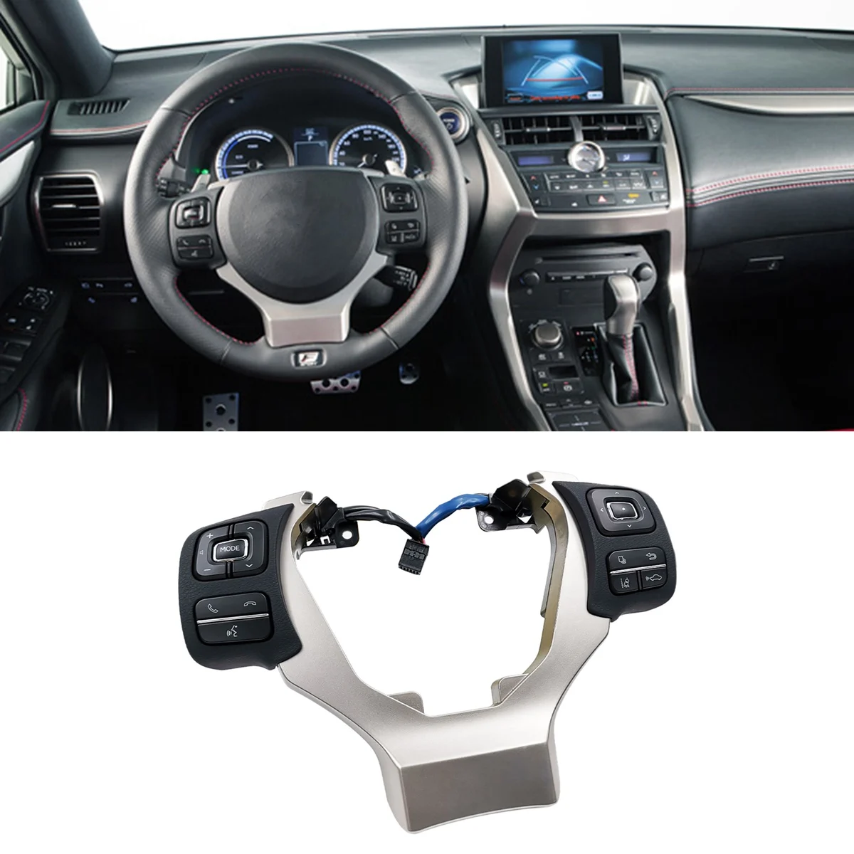

Многофункциональный переключатель рулевого колеса, кнопка управления звуком для Lexus NX NX200 NX300 2020-2023
