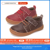 genuine leather kids shoes children casual boys shoes girls leather shoes boys sneakers coffee brown and red shoes size 31 35