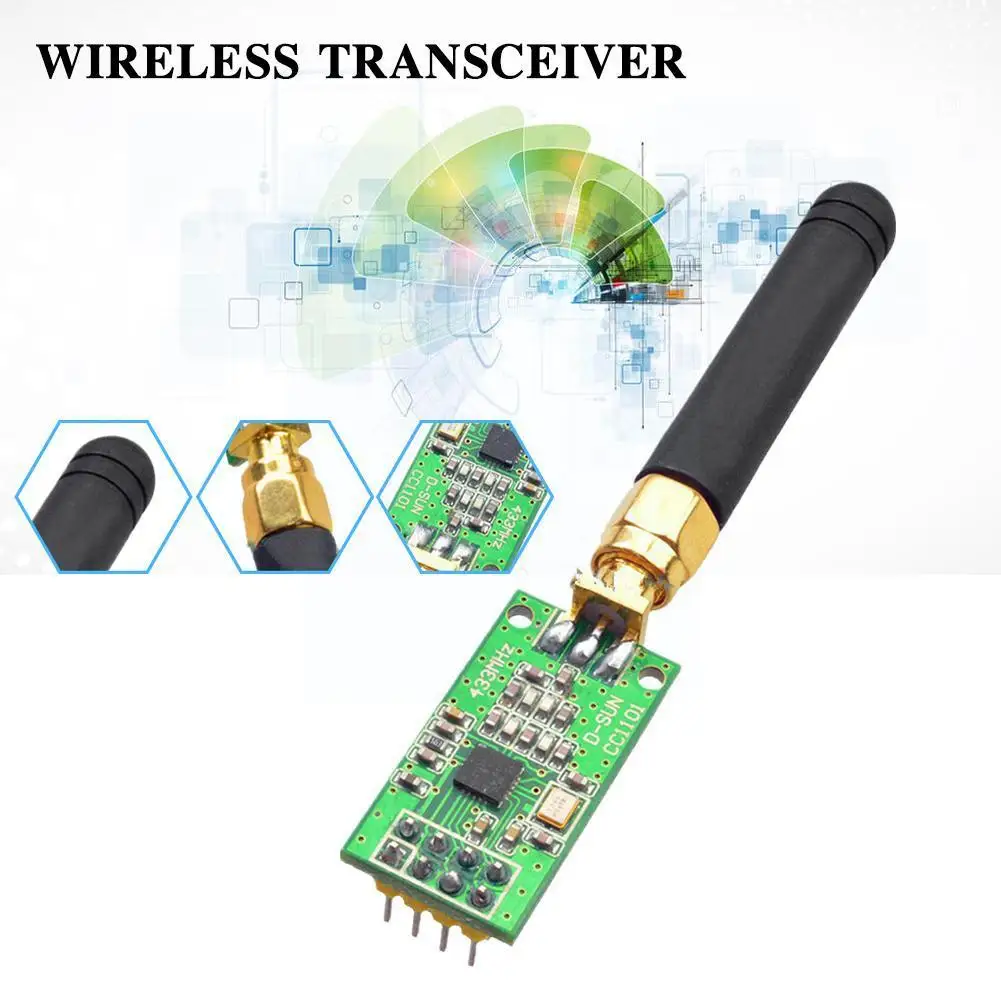 

CC1101 Radio Frequency Transceiver Module Wireless Transceiver Transmission Bluetooth Long-distance Antenna Board F8Z1