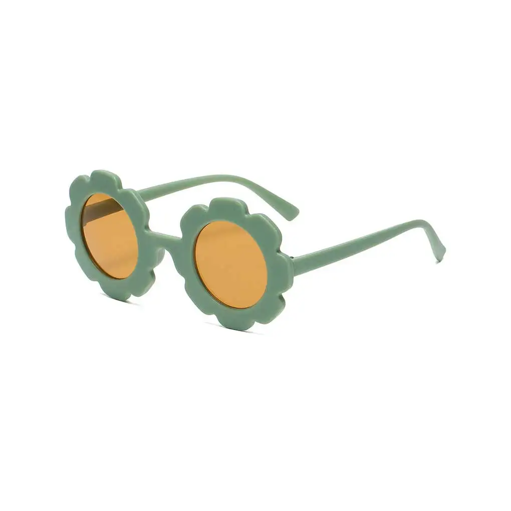 

6 Pieces Children Sunflowers Sunglasses Cute Colorful Replacing Round Frame Travelling Glasses Eyewear Gift As Shown