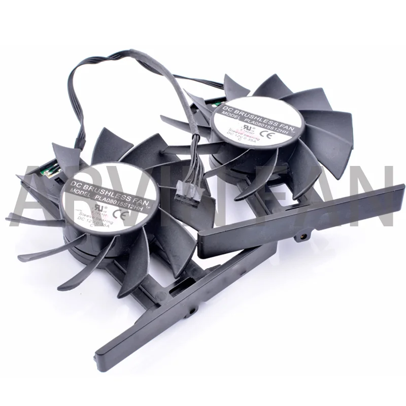 Новый оригинальный двойной вентилятор для охлаждения видеокарты PLA08015S12HH GAINWARD 12В 0.35A GTX 770