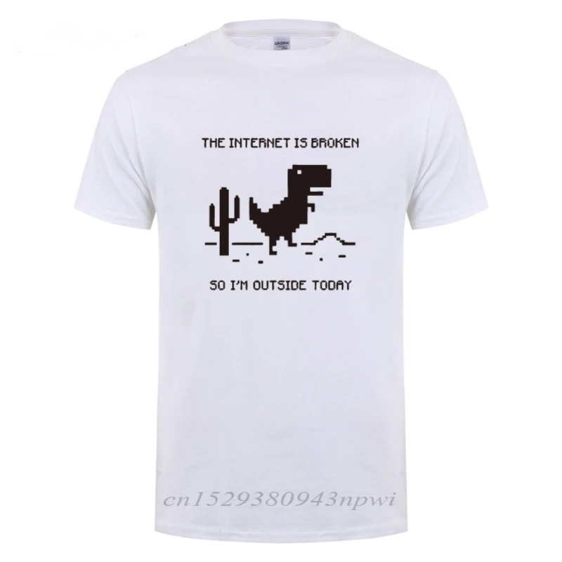 

2022 Broken Web Computer Dinosaur T-shirt Hilarious 3D Printed Men's T-shirt Short Sleeve Pregnant Baby Breathable Top