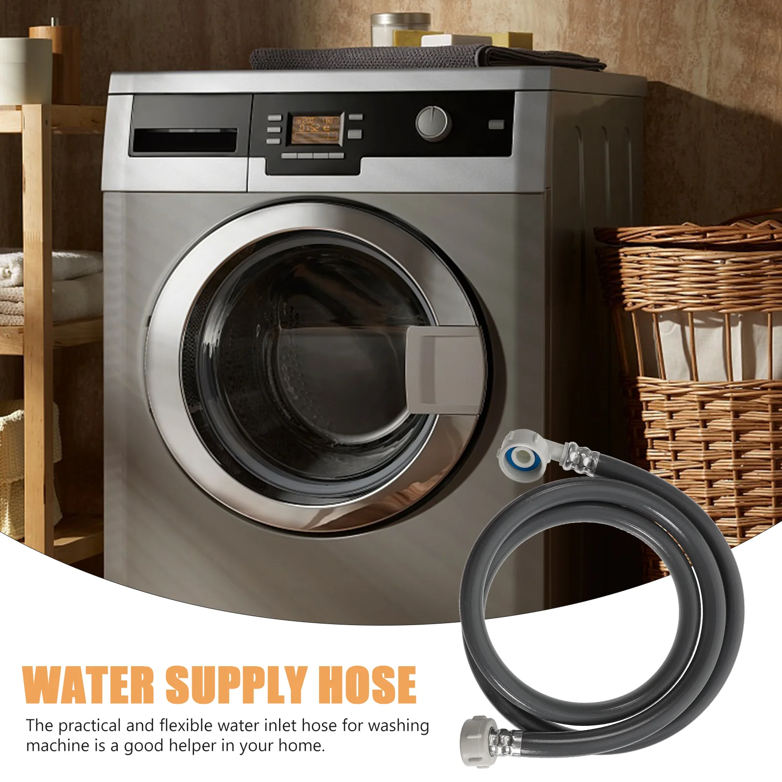 

2pcs Washing Machine Inlet Hoses Household Washing Machine Water Inlet Hose