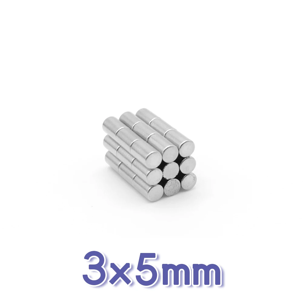 

50/100/200/500/1000PCS 3x5 Powerful Magnetic Magnets Disc 3mm x 5mm Small Round Permanent Neodymium Magnets Strong 3x5mm 3*5 mm