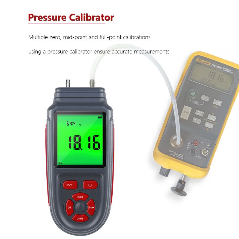 

Tc-168A U Manometer Digital Pressure Gauge Air pressure Differential Gauge Pressure Calibrator ±20.68Kpa