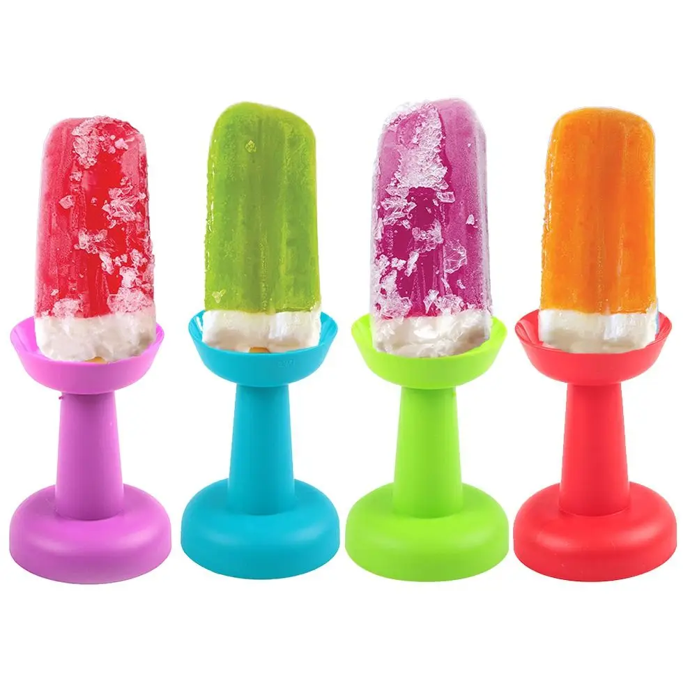 

Double Popsicle Protectors Lightweight Portable Ice Pop Guard Ice Cream Bracket Anti-flow Drip Proof Popsicle Holder
