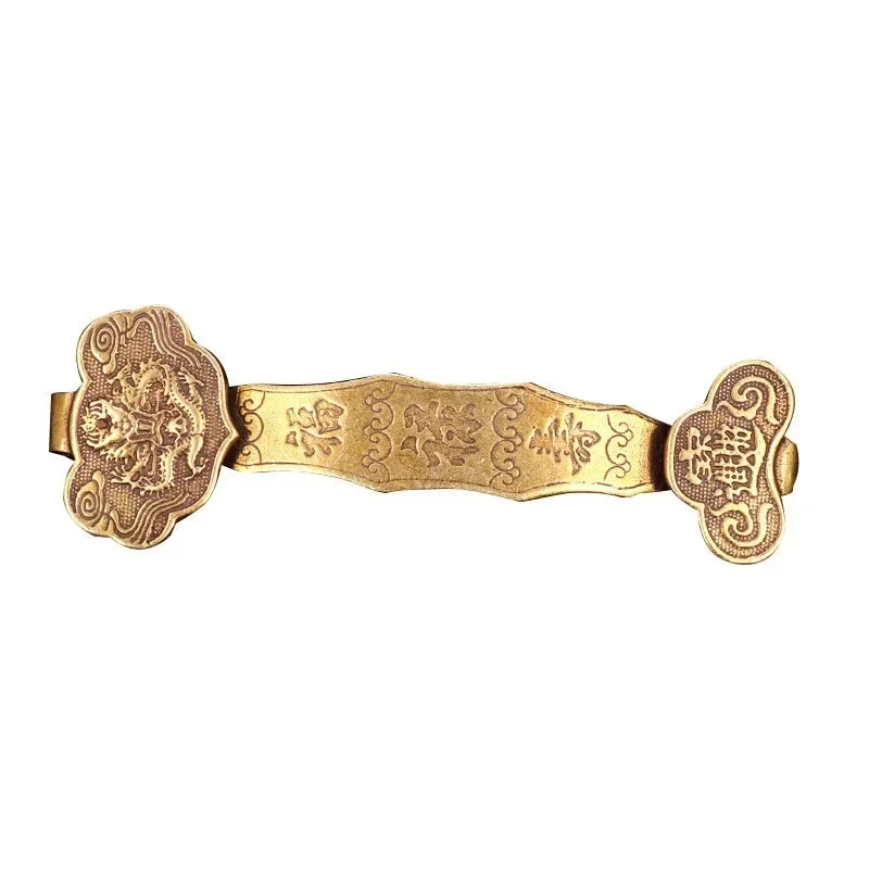 Винтажная латунная фигурка Руйи удача процветание долголетие узор дракона