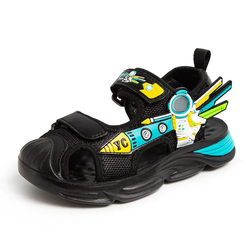 Children's boys' shoes Children's toe wrap Summer leisure cartoon beach shoes Kindergarten indoor and outdoor breathable sandals enlarge