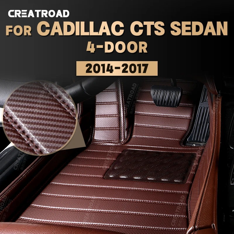 

Коврики из углеродного волокна на заказ, коврики для Cadillac CTS Sedan 4-Door 2014 2015 2016 2017 футов, коврик, аксессуары для автомобильного интерьера