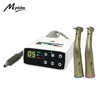 dental brushless electric led micromotor internal water spray 15 11 red ring fiber optic contra angle handpiece dentistry tool