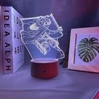 Светодиодный ночсветильник из аниме атака на Титанов Levi Ackerman, декоративная настольная лампа 3d для спальни, подарок для детей, атака на Титанов