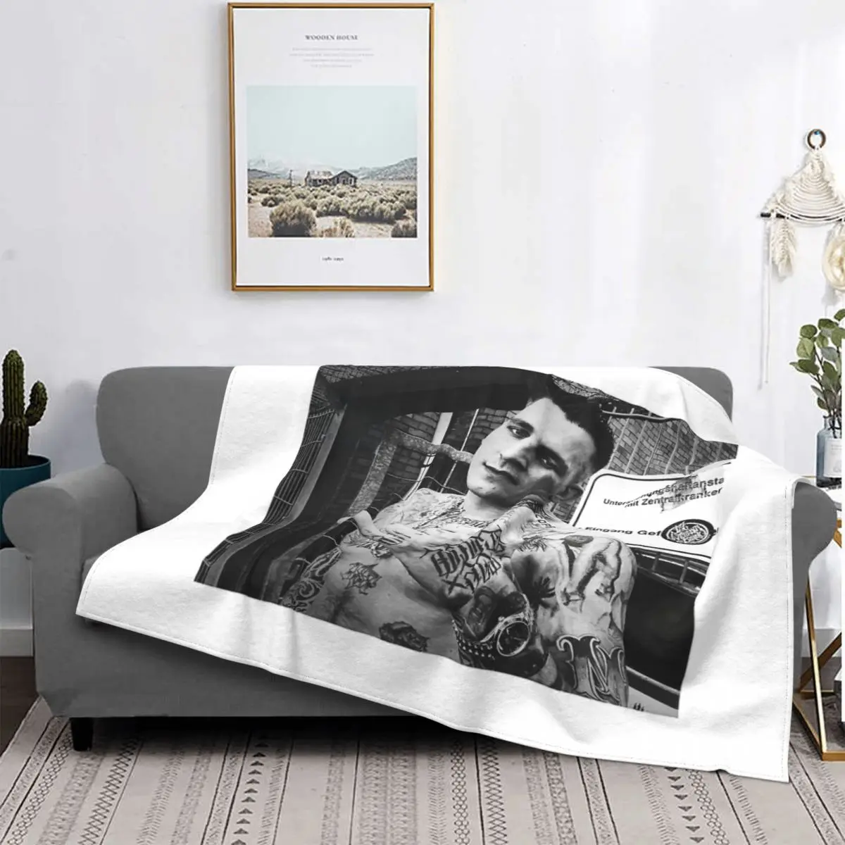 

Gzuz-Manta a cuadros para cama, manta с капюшоном, textil de lujo para el доме