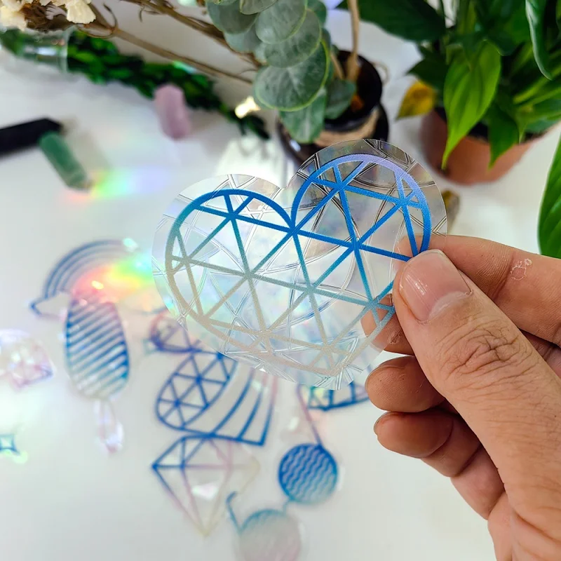 

[Home Decorations] Rps156 Cross-Border Colorful Suncatcher Rainbow Prism Electrostatic Glass PVC Anti-Collision Window Filming