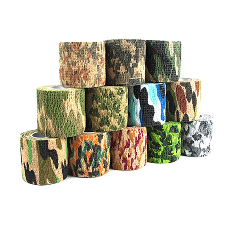 

4.5M Outdoor Duct Camouflage Tape WRAP Hunting Waterproof Adhesive Camo Tape Stealth Bandage Military 0.05m x 4.5m