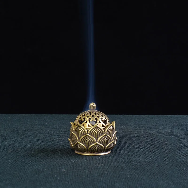 

Incense Holder Alloy Lotus for Incense Cone Incense Stick and Coil Incense Set for Office Yoga Burning Bowl Home Indoor Decor