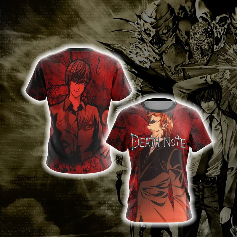 

Anime Death Note T-Shirts 3D Print Streetwear Men Women Fashion Oversized Short Sleeve T Shirt Harajuku Kids Tees Tops Clothing