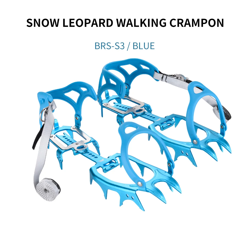 BRS Ultralight Snow Leopard Walking Crampon Fourteen-tooth Bundle  Outdoor Winter Climbing Mountaineering Equipment BRS-S3 480g