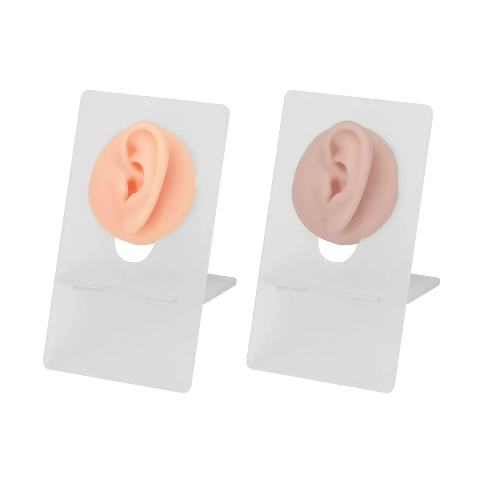 

Silicone Ear Model Flexible Reusable Human Left Ear Model for Piercing Practice Jewelry Display Teaching Instructions Practicing