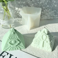 3d diy psychic eye pyramid candle molds for candle making aroma soy wax soap polymer clay plaster epoxy resin for home decor