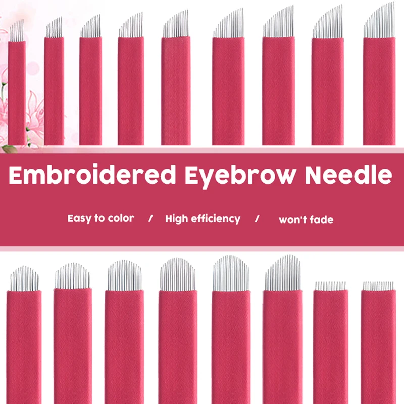 

Microblading Needle 7 9 11 12 14 16 18 Pin U Shape Blades Nano Needles for Permanent Makeup Eyebrow Tattoo Eyebrow Needle Blade