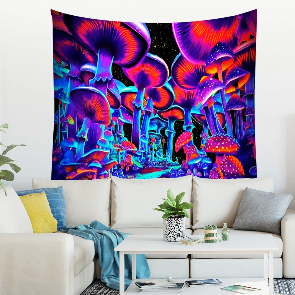 

Dazzling Mushroom Tapestry Abstract Colourful Personalised Rectangular Living Room Bedroom Decorative Accessories Wall Tapestry