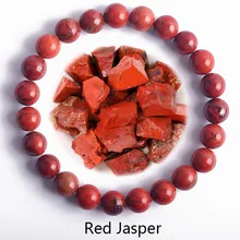 Real Bracelet Made of Natural Stones Red Jasper Beads Jewelry for Women Real Stone Beads Stretch Bracelet Men Gift for Lover