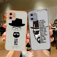 breaking bad chemistry walter white phone case for iphone x xr xs 7 8 plus 11 12 13 pro max 13mini translucent matte shockproof