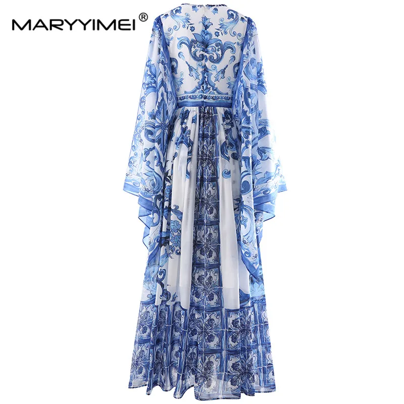 Осеннее модное женское праздничное платье MARYYIMEI с рукавами летучая мышь