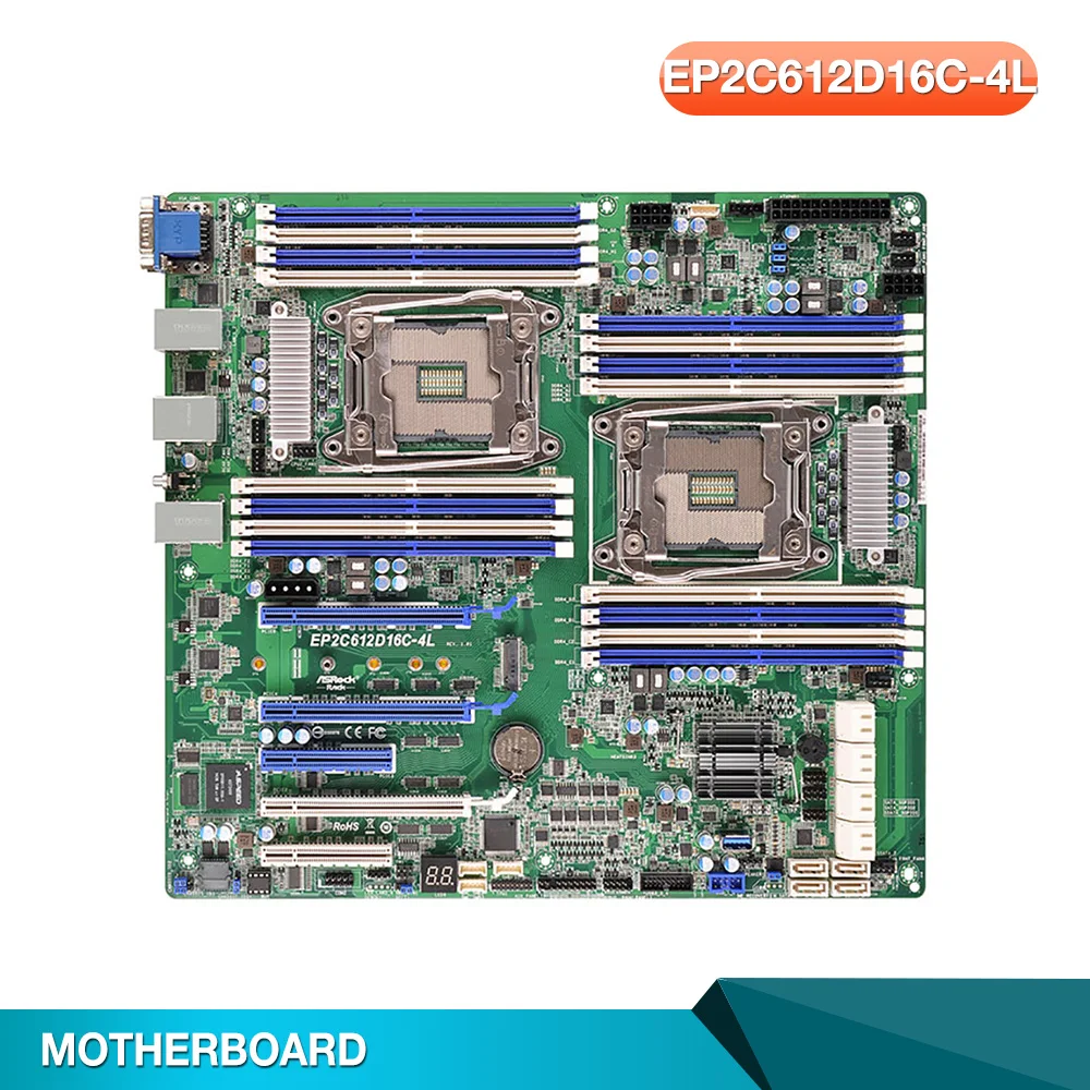 Server Motherboard For EP2C612D16C-4L For ASROCK DDR4 2400 LGA2011 Support E5-2600 V3 V4
