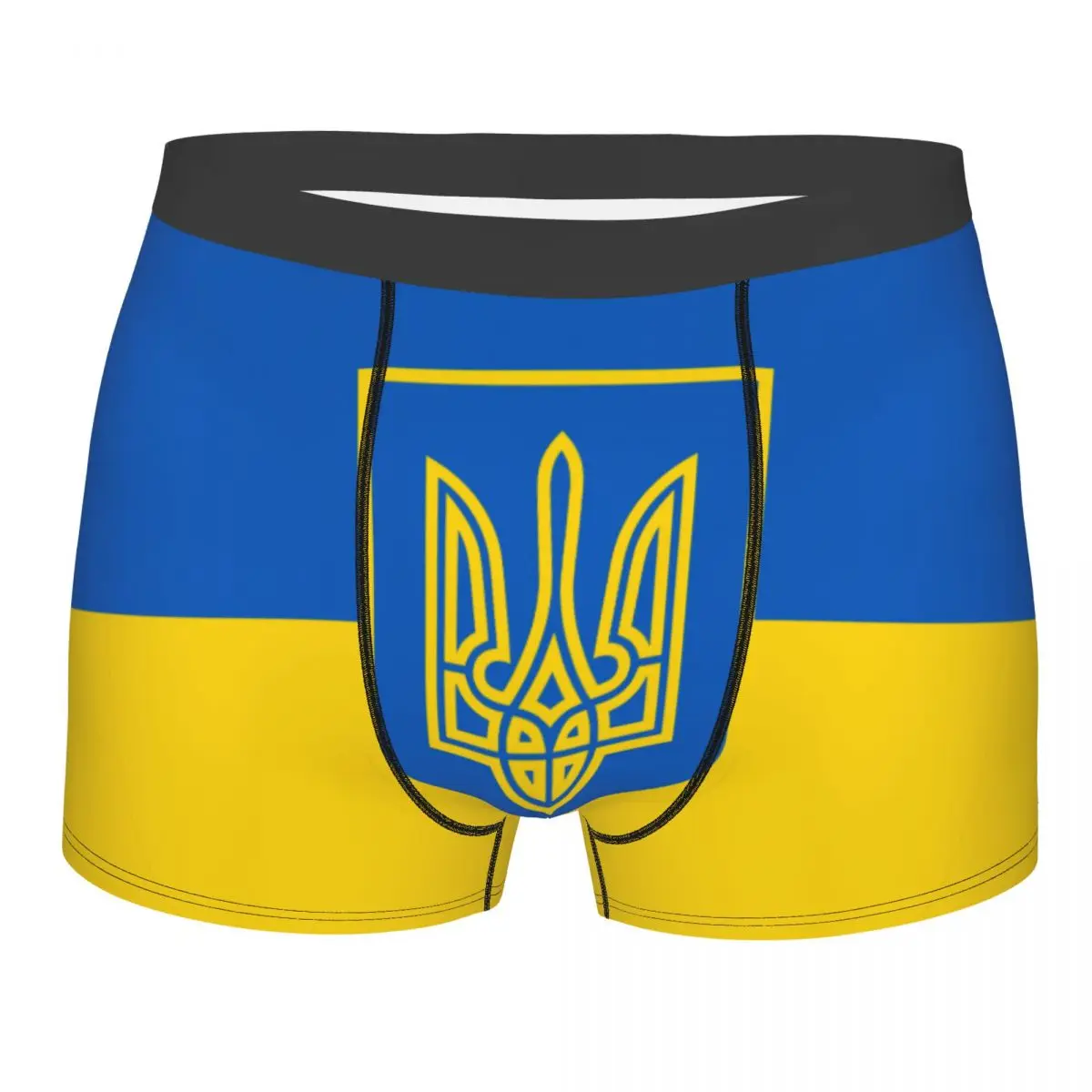 

Мужские трусы-боксеры в стиле милитари, с украинским флагом