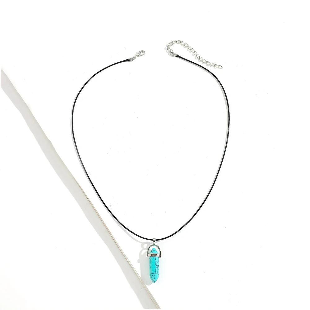 10 шт./лот натуральный камень лазурит Опал Кристалл Шестигранный Маятник рейки