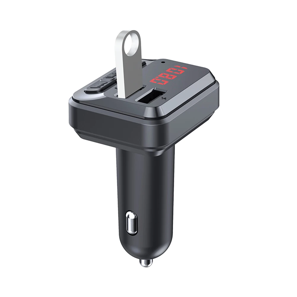 

Bluetooth 5.0 FM Transmitter Car Radio MP3 Player AUX Wireless Music Adapter Handsfree 15W Dual USB Car Charger U Disk TF Card