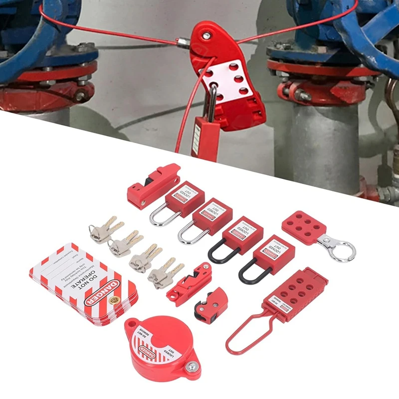 Lockout Tagout Kit Electrical Safety Padlocks Lockpicking For Mechanical Equipment