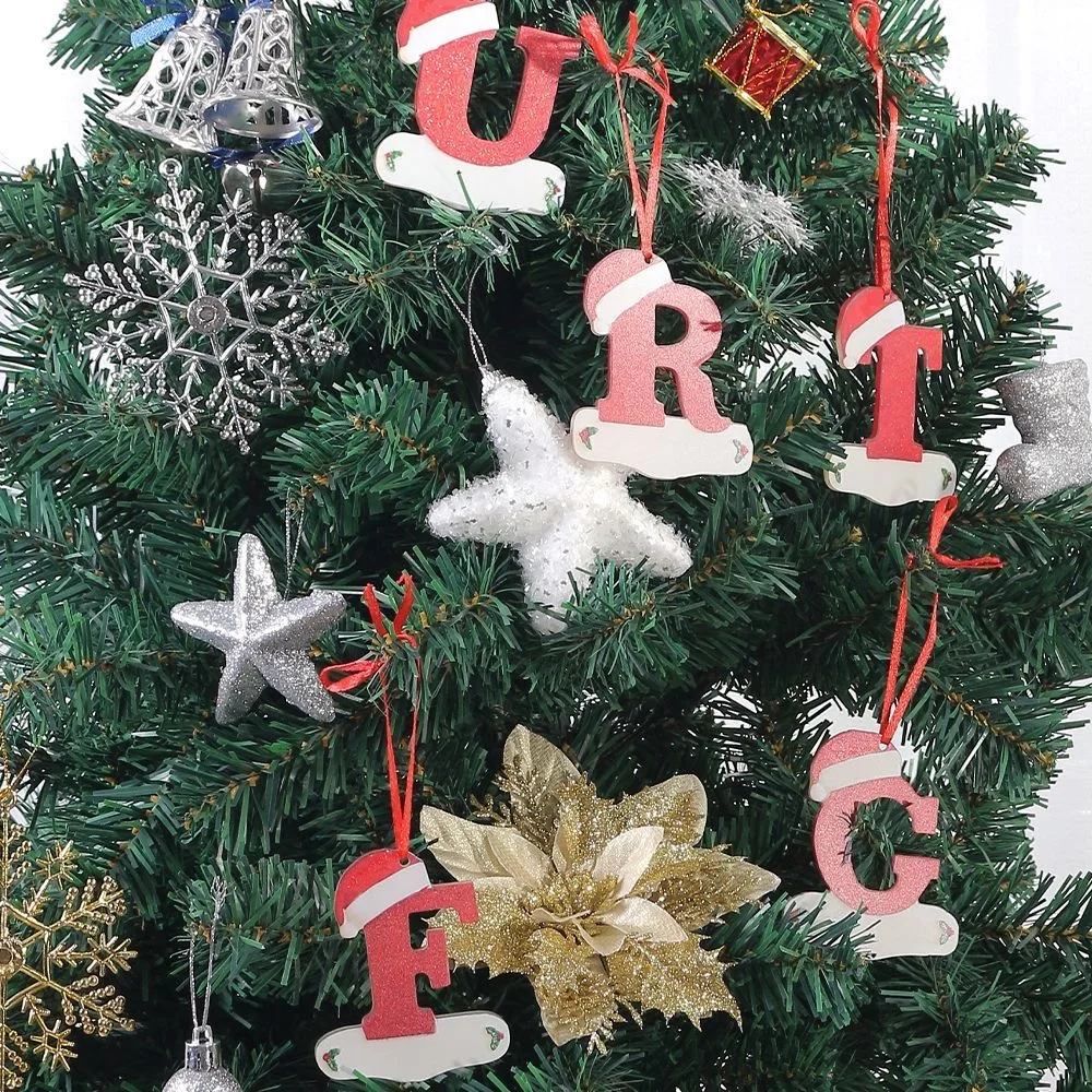 Украшение рождественской елки подвеска с буквами 26 букв домашний праздник