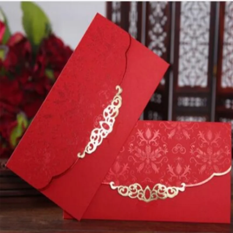 

2pcs/lot Gift envelopes Chinese bronzing gilt red envelope packets Envelope for Wedding Party,