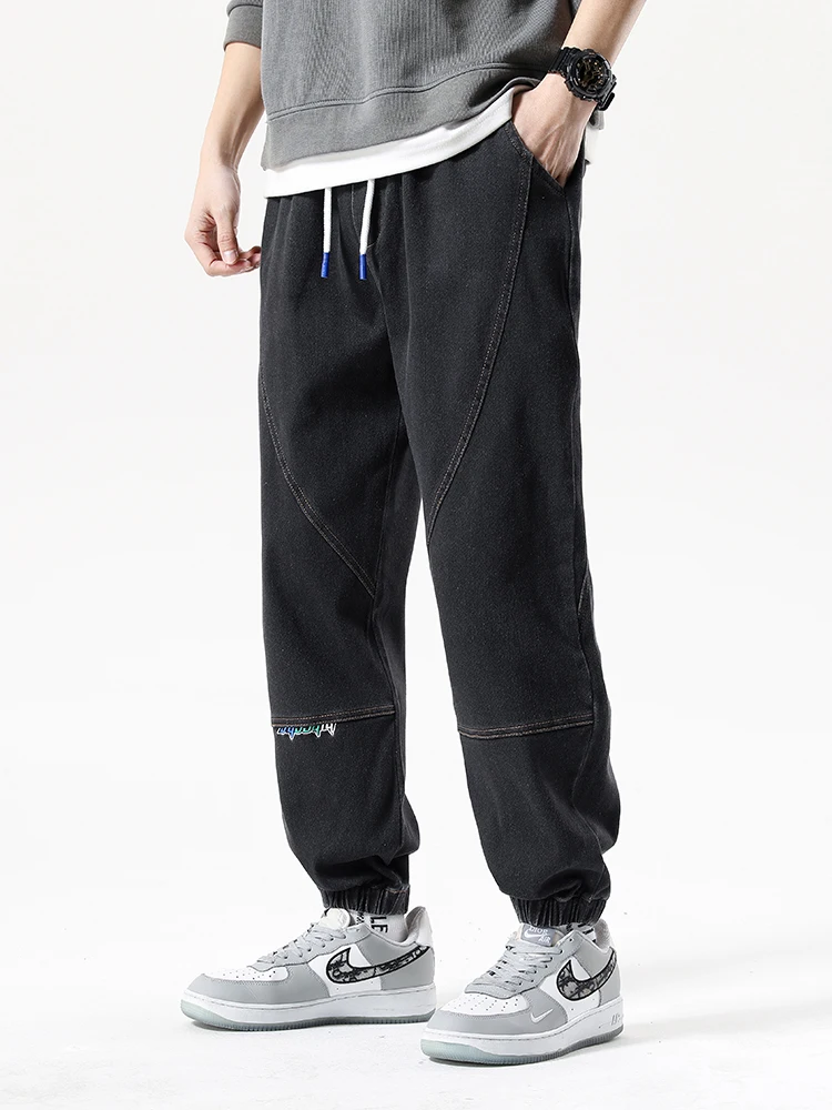 

2022 New Plus Size Baggy Jeans Men Harem Pants 8XL Streetwear Denim Joggers Ankle-Length Stretched Cotton Loose Jean Trousers