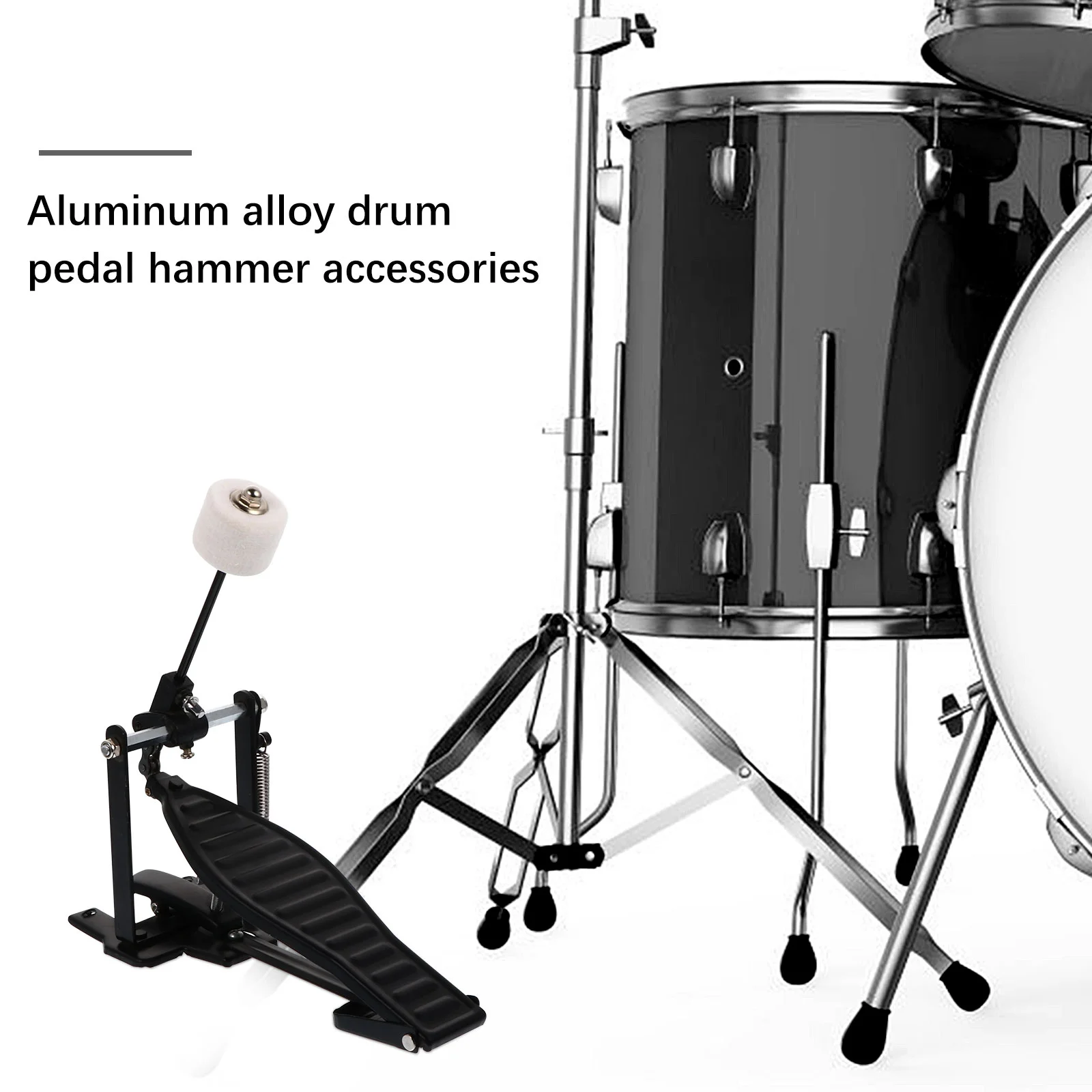 

Guitar Parts Instrument Kick Pedal Foot Percussion Drum Set Double Chain Step Kids Electronic Roll Drums Hammer