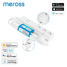 Meross HomeKit Smart Power Strip WiFi Surge Protector EU/UK Plug Power Socket Support Siri Alexa Google Assistant SmartThings