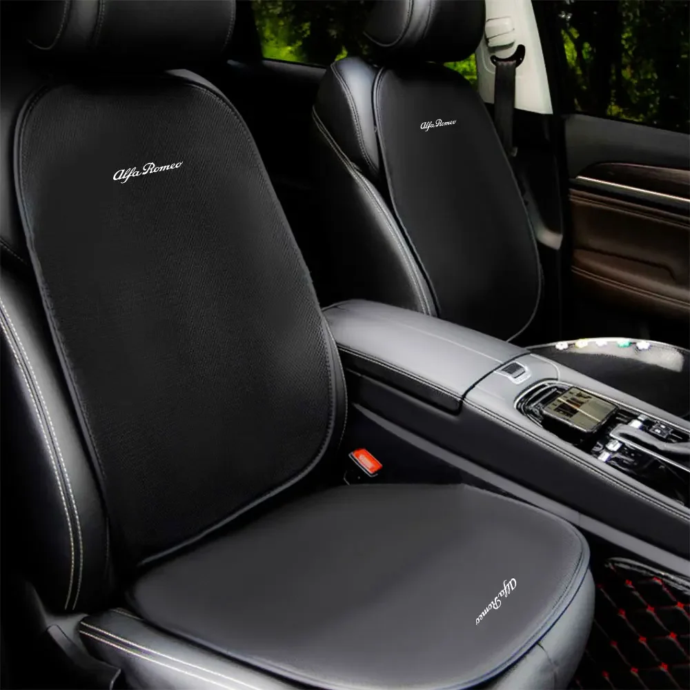 Фото Наклейка на автомобиль Alfa Romeo для Alfa Romeo Sportiva Tonale Giulietta 147 Duetto, 1 шт., черный чехол на сиденье автомобиля, мягкая ткань, противоскользящий чехол для сиденья C №3