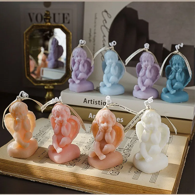 

Kawaii Ангел свечи ароматические свечи креативное домашнее украшение ручной работы соевый воск свечи в стиле фото подарки