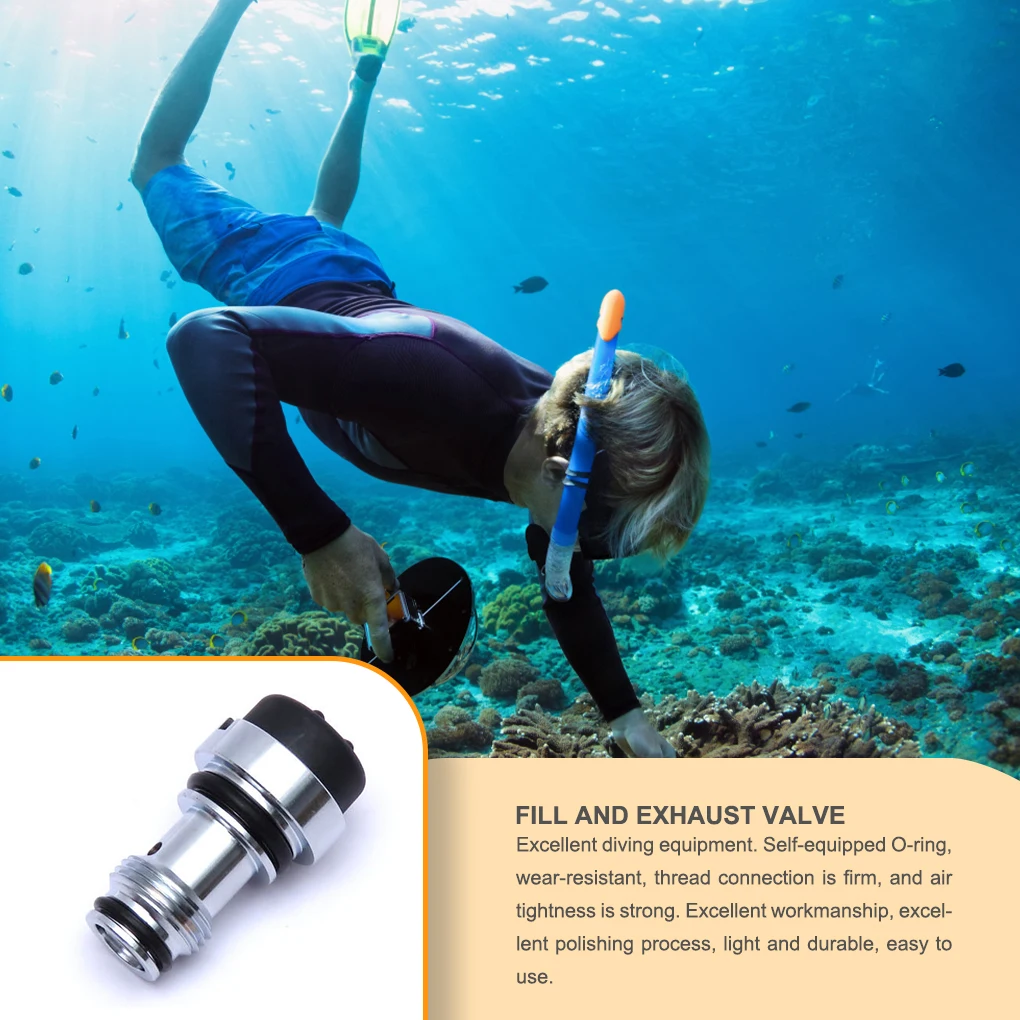 

Diving Inflator Metal Inflatable Button Exhaust Vest Valve Accessories