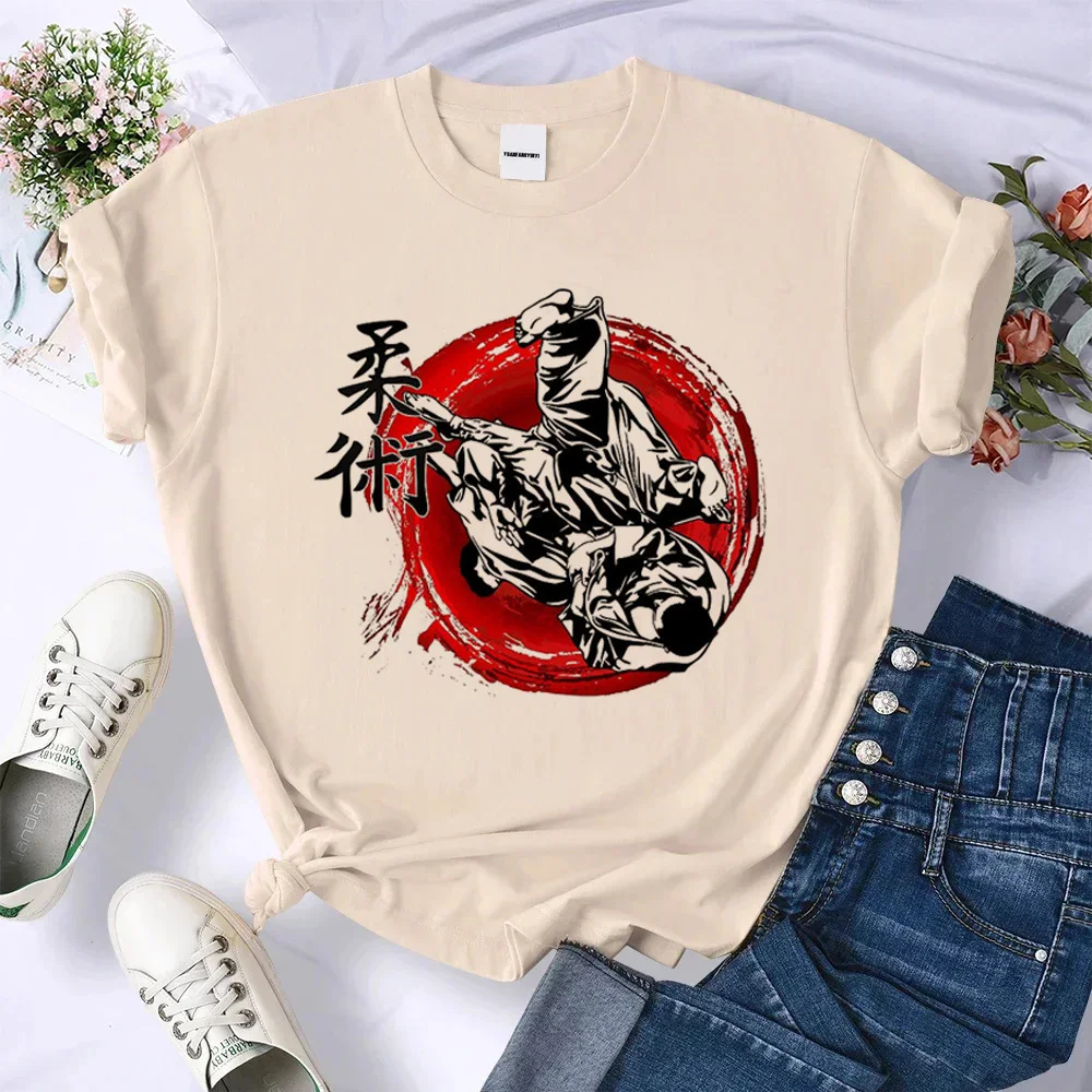 Футболки для дзюдо женская корейская одежда модная классическая рубашка с